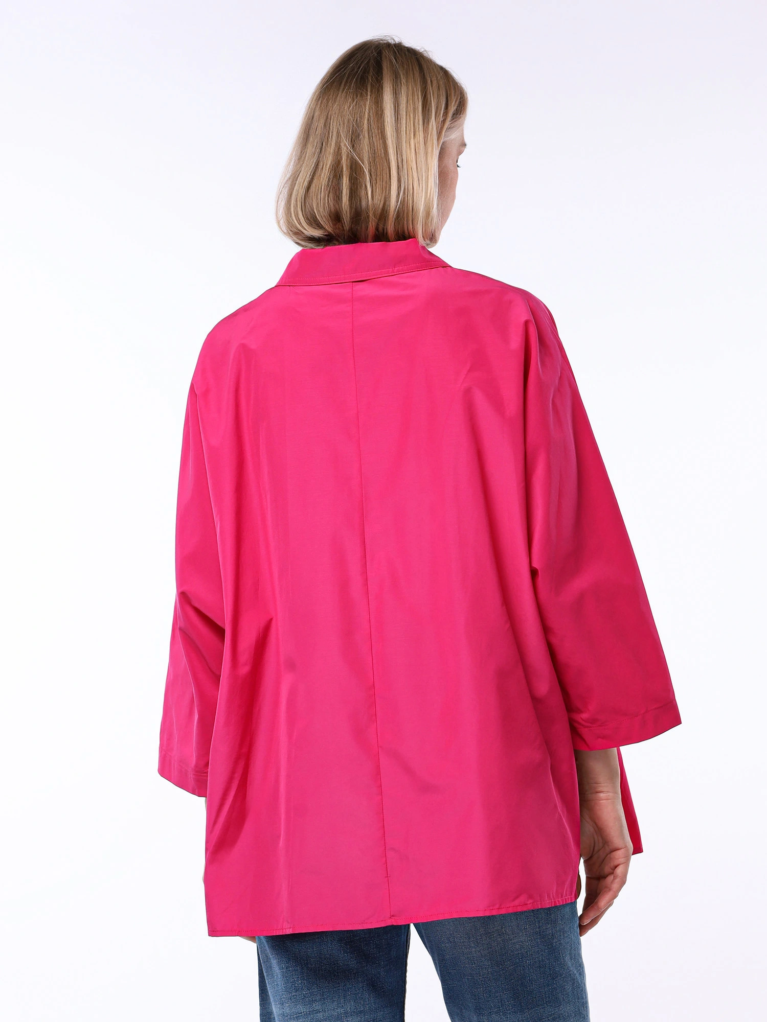 Блуза оверсайз прямого кроя с разрезами